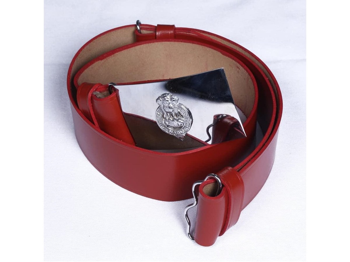 Police military Sam Browne leather duty belt manufacturer India